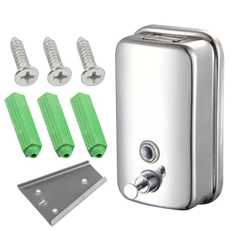 

Wall Soap Dispenser Stainless Steel Soap Dispenser Bathroom Shampoo Pump Balsam Liquid Dispenser Kitchen Bathroom Soap Dispenser | Liquid Soap Dispens