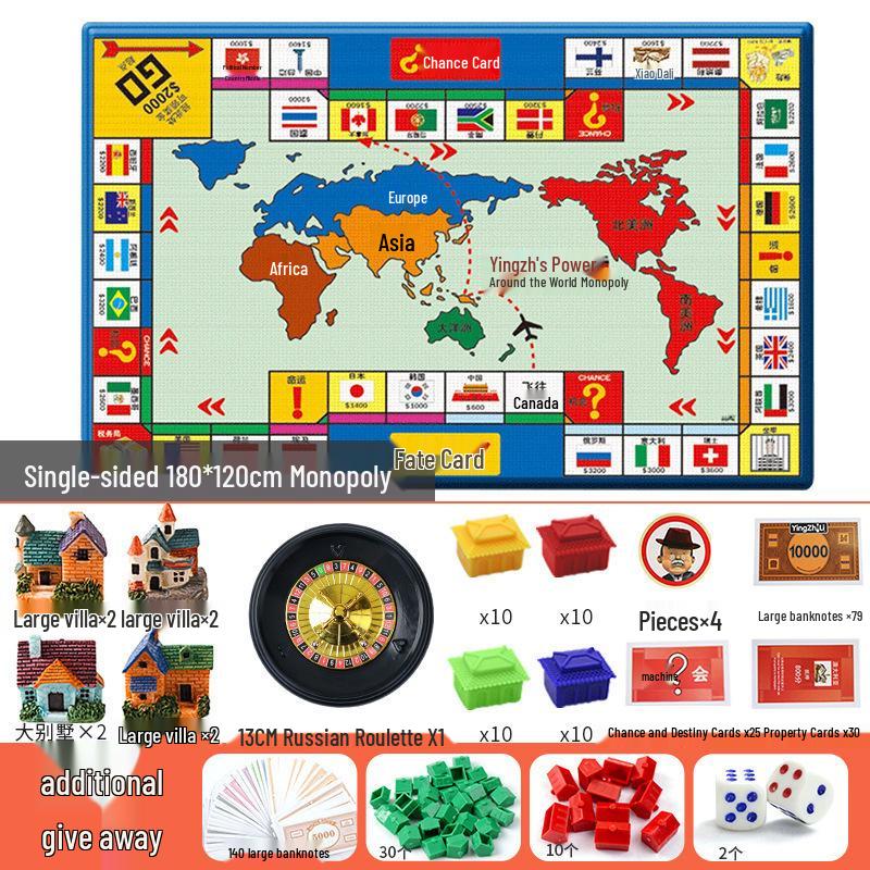 

Монополія Делюкс Світова Подорож: Настільна гра «Сімейне видання» з повним набором карток і шашок