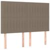 Tête de lit - Maison Exclusive - Tissu taupe - Hauteur réglable - Pieds en bois - 144×5×118/128 cm