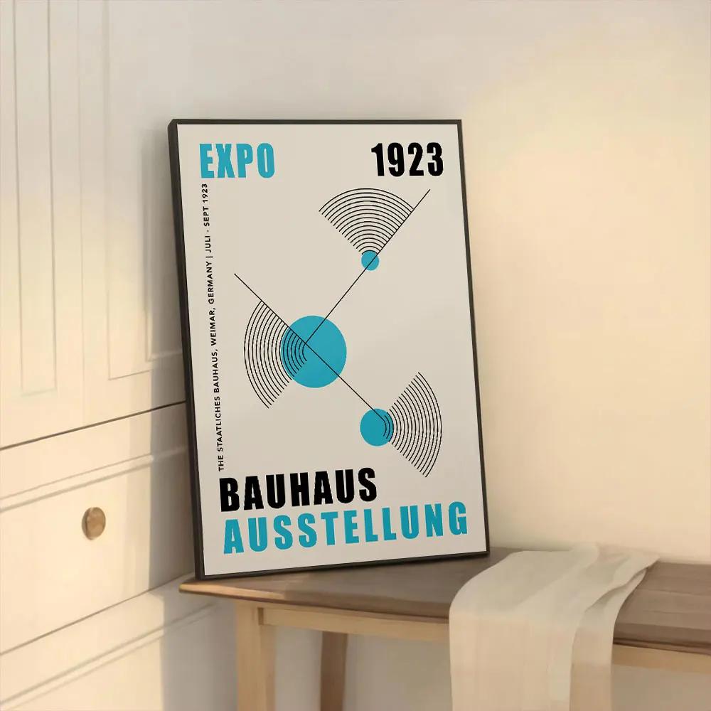 Modernist Bauhaus Geometric Canvas Poster Living Room Wall Art Retro Prints Mid Century Home Decorative Wall Art Painting