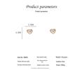 925 Silver Heart-Shaped Cat's Eye Stone Stud Earrings - Popular High-Volume Best Seller
