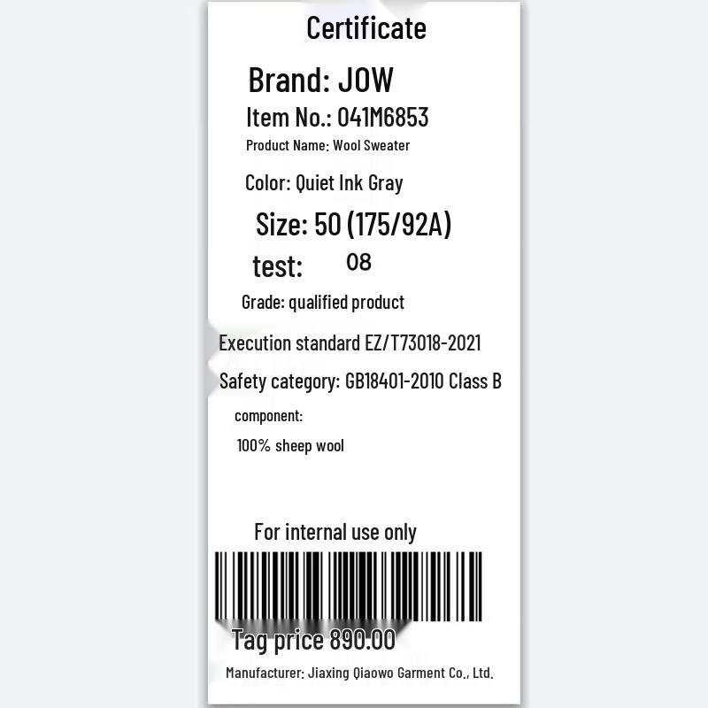 JOW Men's Argyle Jacquard 100% Lambswool Half-Turtleneck Sweater