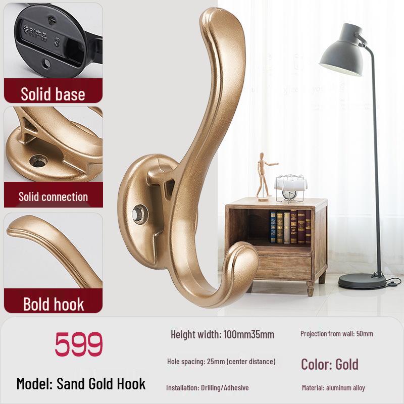 Wall Mounted No-Drill Coat and Hat Hook for Shoe Cabinet, Wardrobe, and Entryway