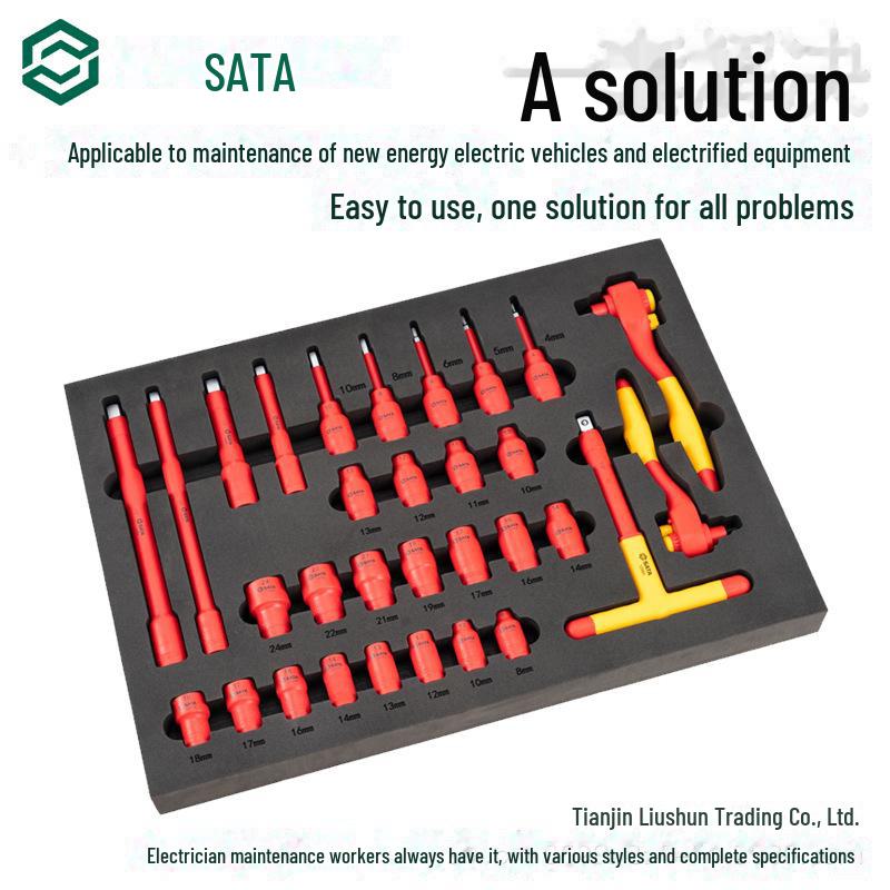 Shida Insulated Tools 09928: 68-Piece Electric Vehicle Repair Set