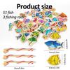 Cross-Border English Version Wooden Fishing Toy for Children's Early Education & Brain Development