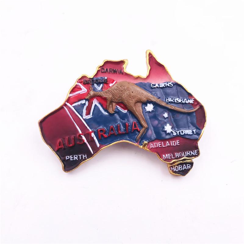 Harz Magnetischer Kühlschrankmagnet - Deutschland, Spanien, Dänemark, USA, Österreich, Kanada, Italien, Australien, Norwegen