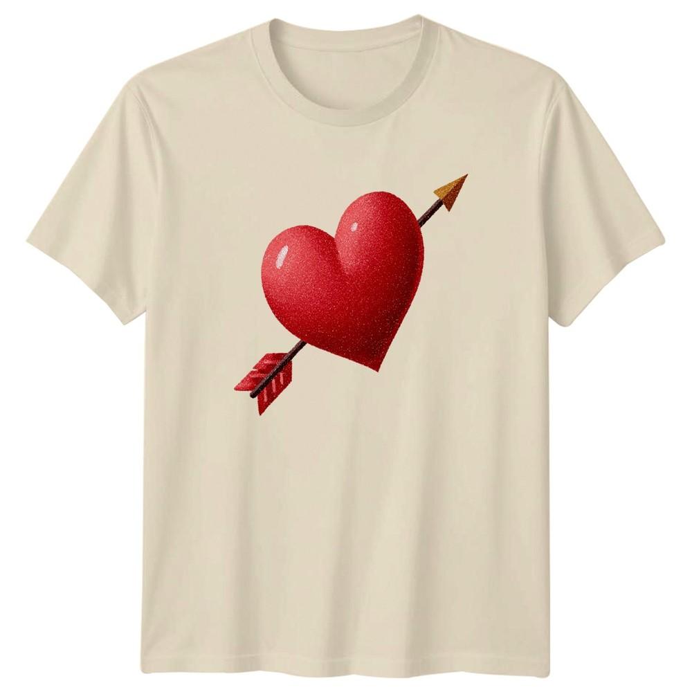Heart Pierced Arrow Valentines Day Unisexs TShirt Unisexs Tee Graphic Unisex Top