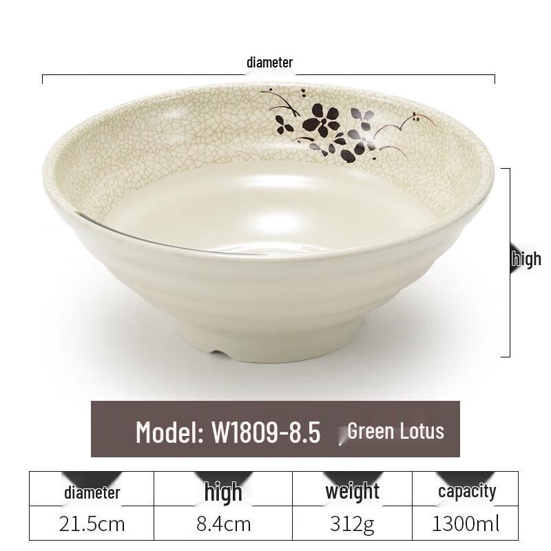 

8.5-inch Melamine Noodle and Soup Bowl