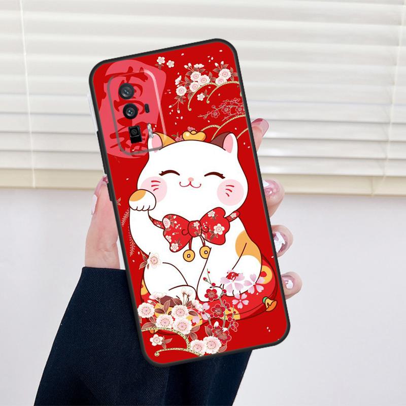 cute lucky cat Cover For Xiaomi 14T Pro 11T 12T 13T 13 14 15 Ultra POCO X6 X7 Pro X3 X5 F5 F6 M6 Pro Case