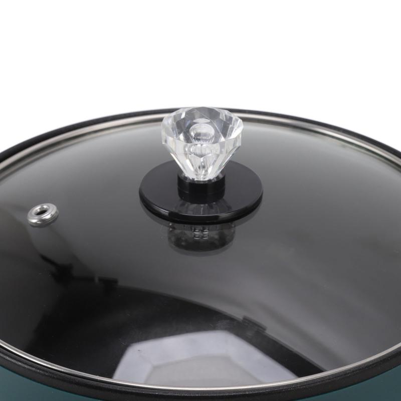 Electric Cooking Pot Electric Hot Pot Long Handle Multi Function Nonstick Coating 1.8L Capacity for Home