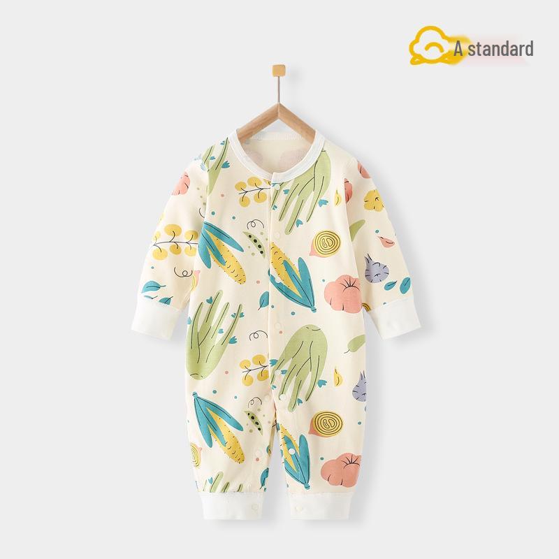 Autumn Newborn Pure Cotton Rompers: Air Conditioning Monk Clothes for Spring, Summer, and Fall