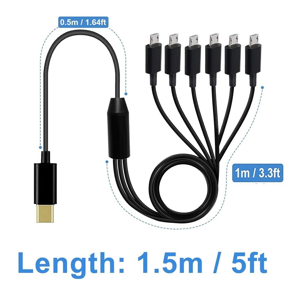 50cm8150cm USB C Splitterkabel Micro-USB Typ C Stecker Ladekabel Android