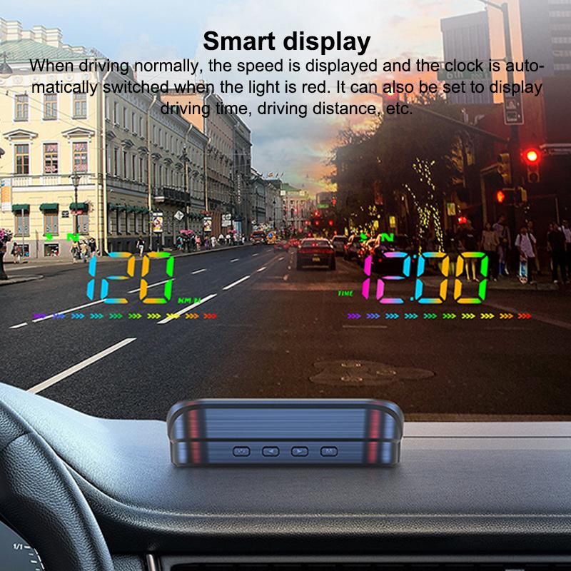 Speed Hud Windshield Projector Gps Compass Speedometer Head Up Display Usb Power Supply Atmosphere Lamp For Truck Vehicles