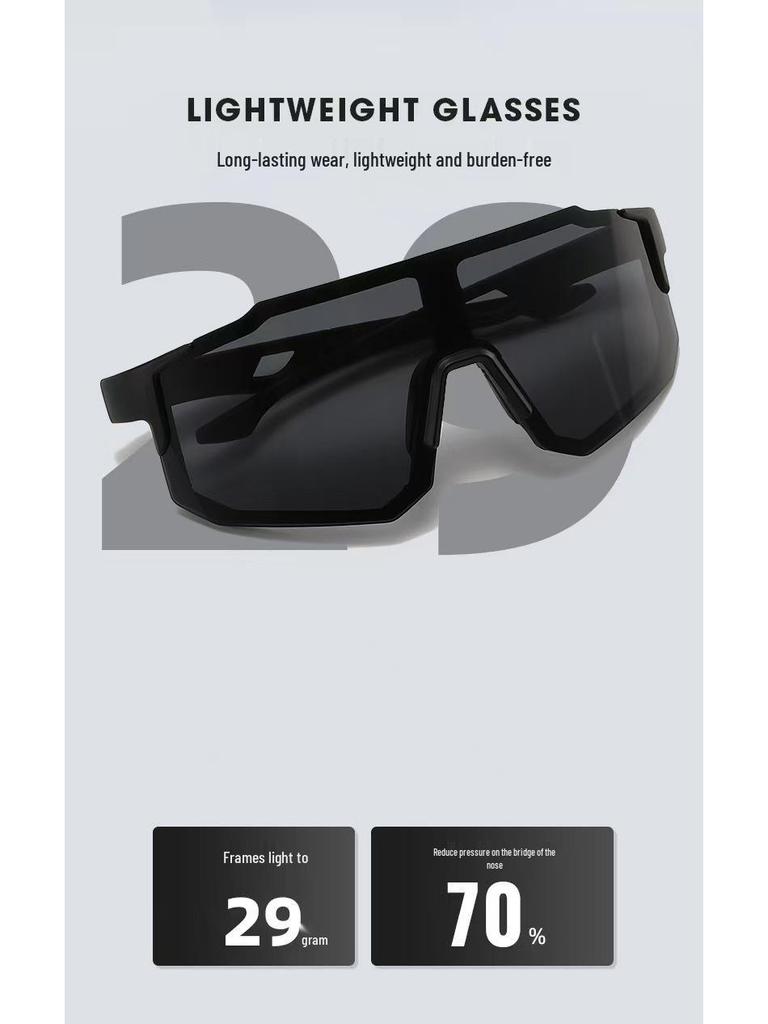 Unisex Large Frame Windproof Cycling & Sports Sunglasses - Ideal for Outdoor Activities, Mountaineering & Skiing