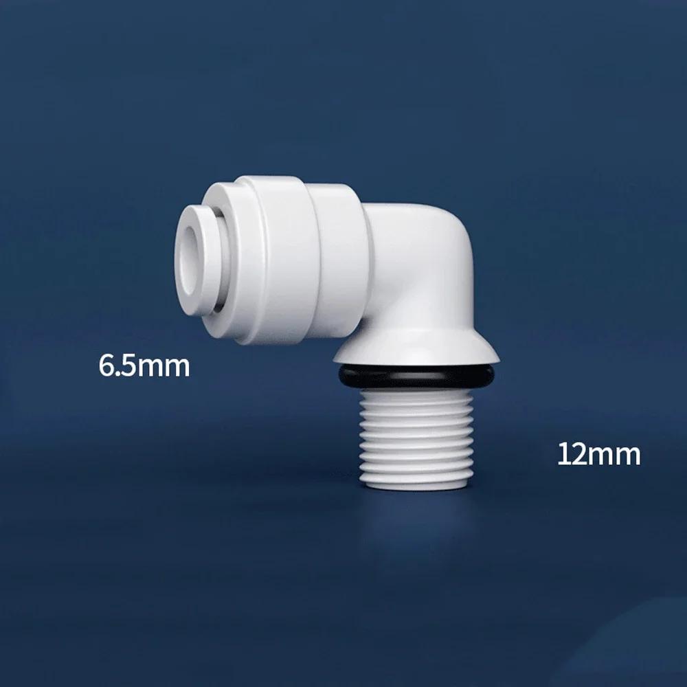 Fit 1/4" 3/8" OD Tube 90 Degree Elbow POM Quick Fitting Connector For Aquarium RO Water Filter Reverse Osmosis System