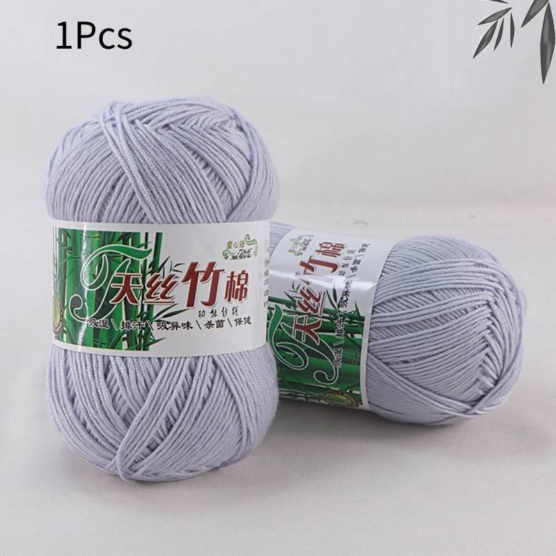 Fio de Tricô para Bebê de Algodão com Carvão de Bambu de Qualidade Premium Para Crochê e Tecelagem