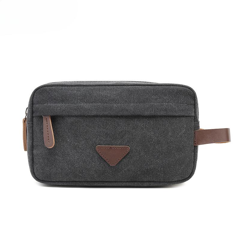 Simple Men's Clutch Bag Canvas Clutch Bag Retro Toiletry Storage Bag Makeup Bag Pen Bag