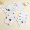 12Pcs Vintage Style Women's Printed Handkerchiefs 28x28cm Sweat Absorbent Square Hand Towel Lightweight Breathable