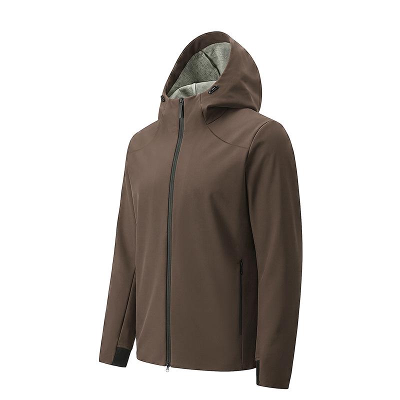 Men's & Women's Couple Hooded Softshell Jacket - Windproof, Warm, Loose Fit, Casual Sportswear for Spring & Autumn