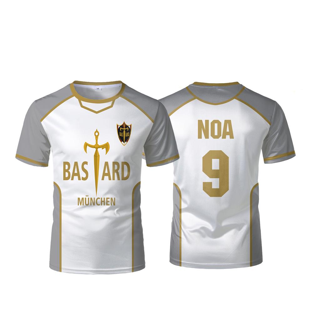 

Аниме Blue Lock Джерси Bastard München Белая Майка Мужская Футбольная Футболка Кайзер Исаги Косплей Топы Дышащие Спортивные Футболки для Мальчиков L