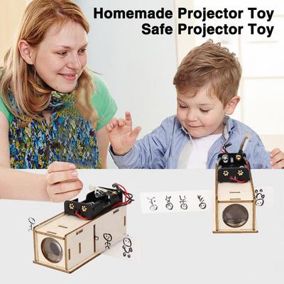 Kinderspielzeug Diaschleuder Projektor Lernspielzeug DIY Diaschleuder Modell Kinder Grundschüler Wissenschaftsexperiment Ausrüstung