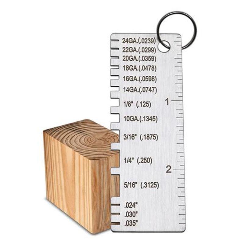 Metal Sheet Thickness Gauge Welding Gage Soldering Inspection Tools Stainless Steel Portable Welder Ruler Wire Gauge
