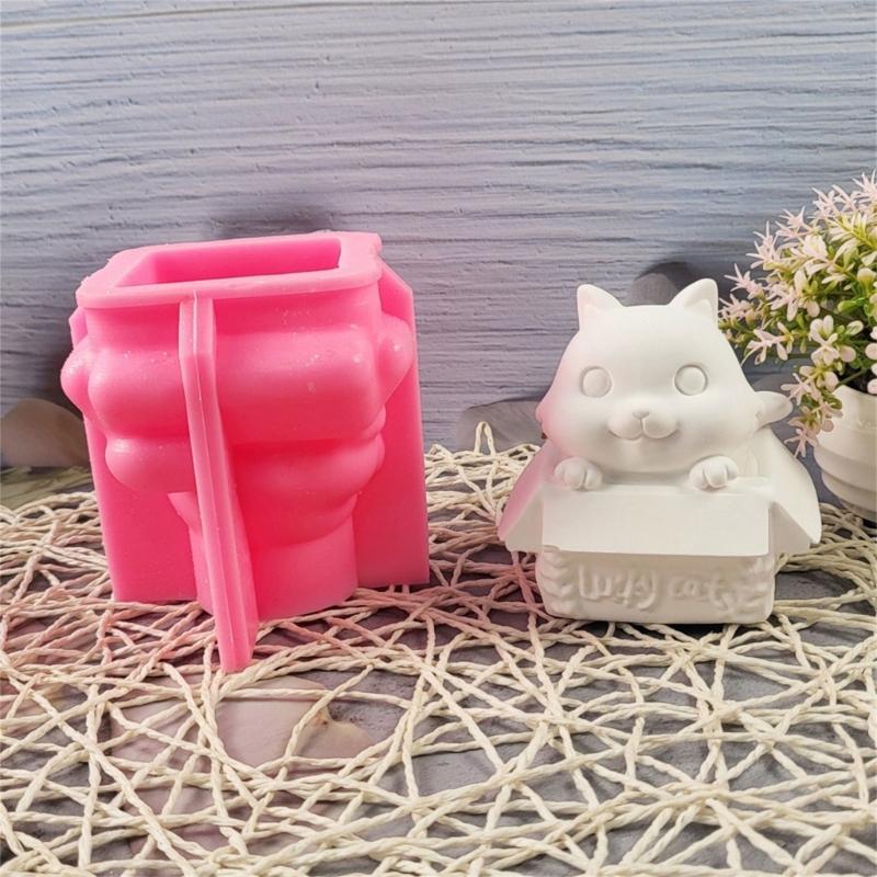 Silicone Candle Molds Animal Shape Molds Cats Crafting Moulds Ornament Moulds Suitable for Home Decorative Crafting