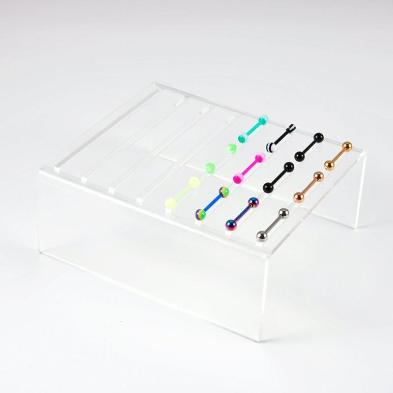 Clear Acrylic Jewelry Rack Needle-style Ear Nail Earring Shelf Earrings Display Board Necklace Display Rack for Women