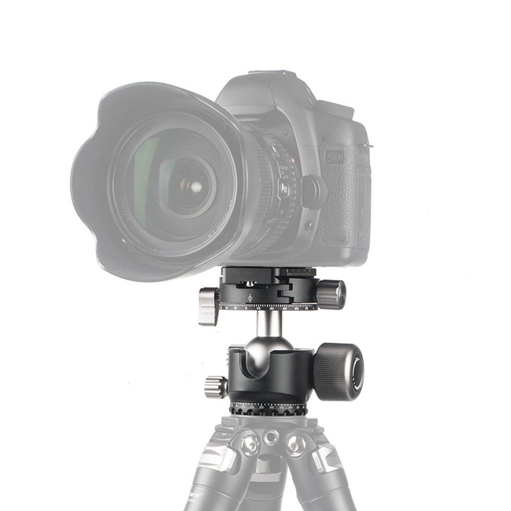 Low Profile Camera Tripod Ball Head Metal Panorama Ball Head with 1 4 Quick Release Plate for Tripod Monopod