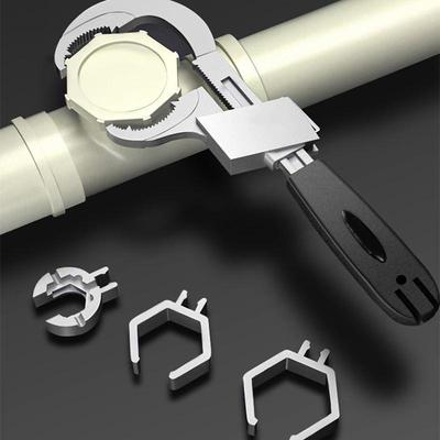 Universele Verstelbare Aluminiumlegering Dubbelkoppige Sleutel Multifunctionele Badsleutel Badkamer Reparatie Handgereedschap