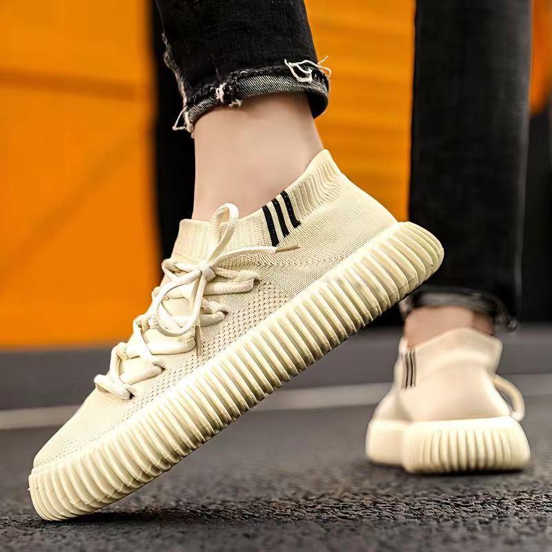 Laufschuhe für Herren, ultraleicht, atmungsaktiv, bequeme Wanderschuhe, lässige Mode-Sneaker, fliegende Strick-Mesh-Workout-Schuhe für Männer