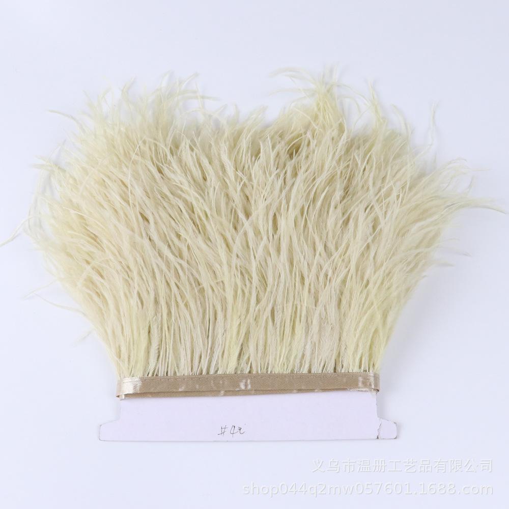 Color 10-15Cm Ostrich Hair Cloth Edge 53 Colors Wedding Clothing Accessories Diy