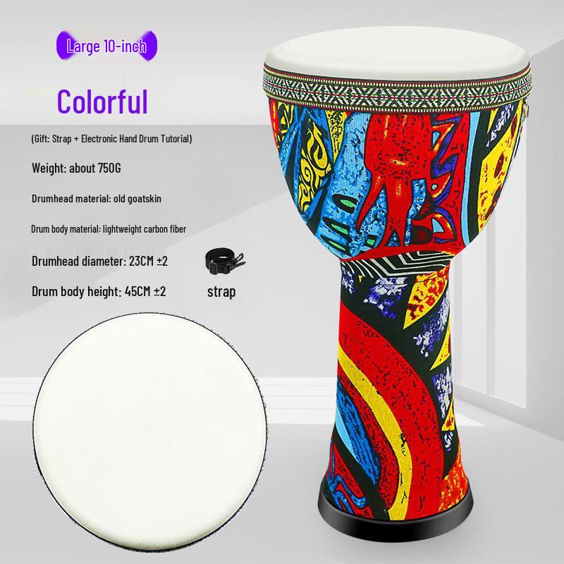 Sheepskin African Hand Drum for All Ages - Beginner To Professional