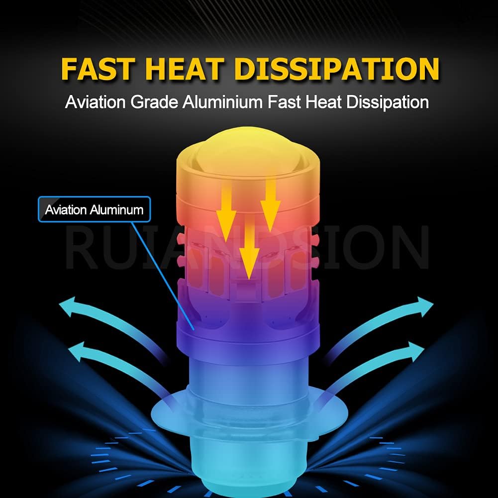 [For Fog Lamps Only] Ruiandsion H6M LED Bulb, Yellow Color,