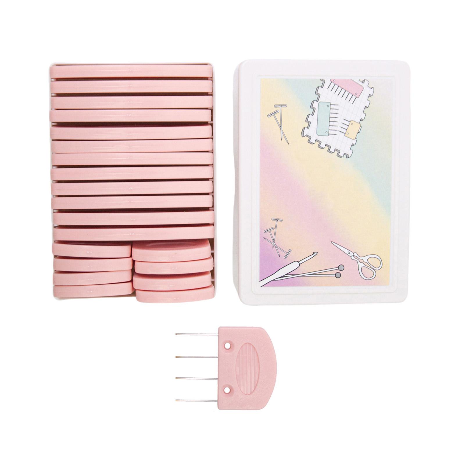 

20 шт. гребней для блокировки вязания с набором штифтов 4 шт. 8 шт. штифтов для блокировки вязания штифты для блокировки вязания штифты для вязания крючком рукоделие розовый