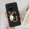 Flower Letters Case For Vivo Y22 2022 Y22S Matte Silicon Soft TPU Back Phone Cover For VivoY22 Y 22 22S Case Funda Bumper Shell