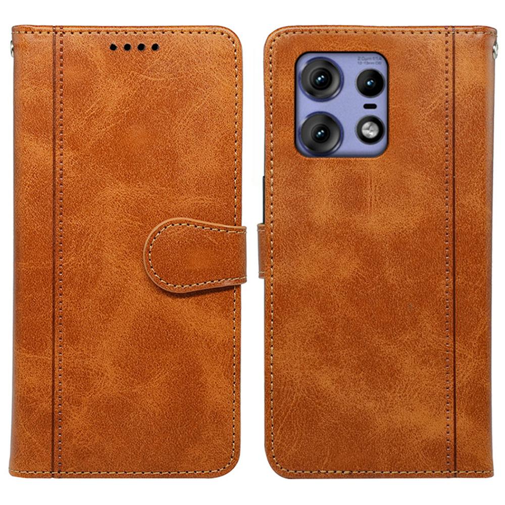 For Motorola Edge 50 Pro 5G Case Calf Texture Leather Stand Book Style Phone Cover