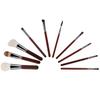 10 Pcs Luxury Chocolate SpotSale Makeup Brush Set Professional Goat Hair Fluffy Facial Brush Private Label Kit  Factory