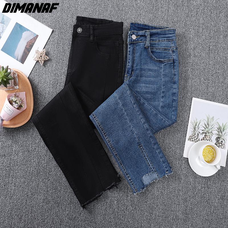 

DIMANAF 2022 весенние джинсы длинные брюки женские рваные синие брюки свободные повседневные джинсовые женские повседневные женские брюки 4XL брюки