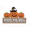 Halloween Table Decor Wooden Centerpiece Signs Happy Halloween Trick Or Treat Boo