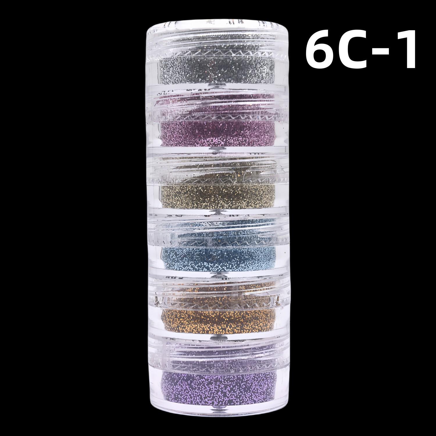 

2025 Nail Art Six-Piece Glitter Set: Gold Glitter, Sequins, Rhinestones & Flash Gel Polish