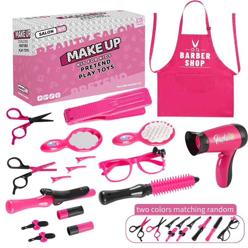 Children'S Play House Simulation Dressing Accessories Hair Toy Set Girl Hairdresser Cosplay Toys