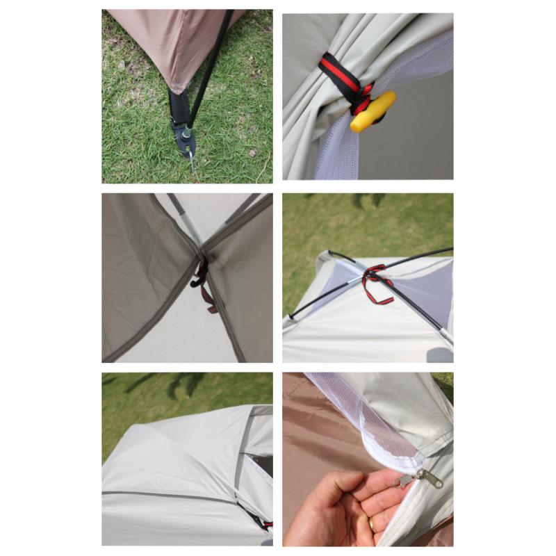Tenda da campeggio all'aperto, antipioggia, con protezione solare, singola, 1 persona, ultraleggera, da viaggio, ultraleggera, portatile, in rete, costruita a mano, per la pesca