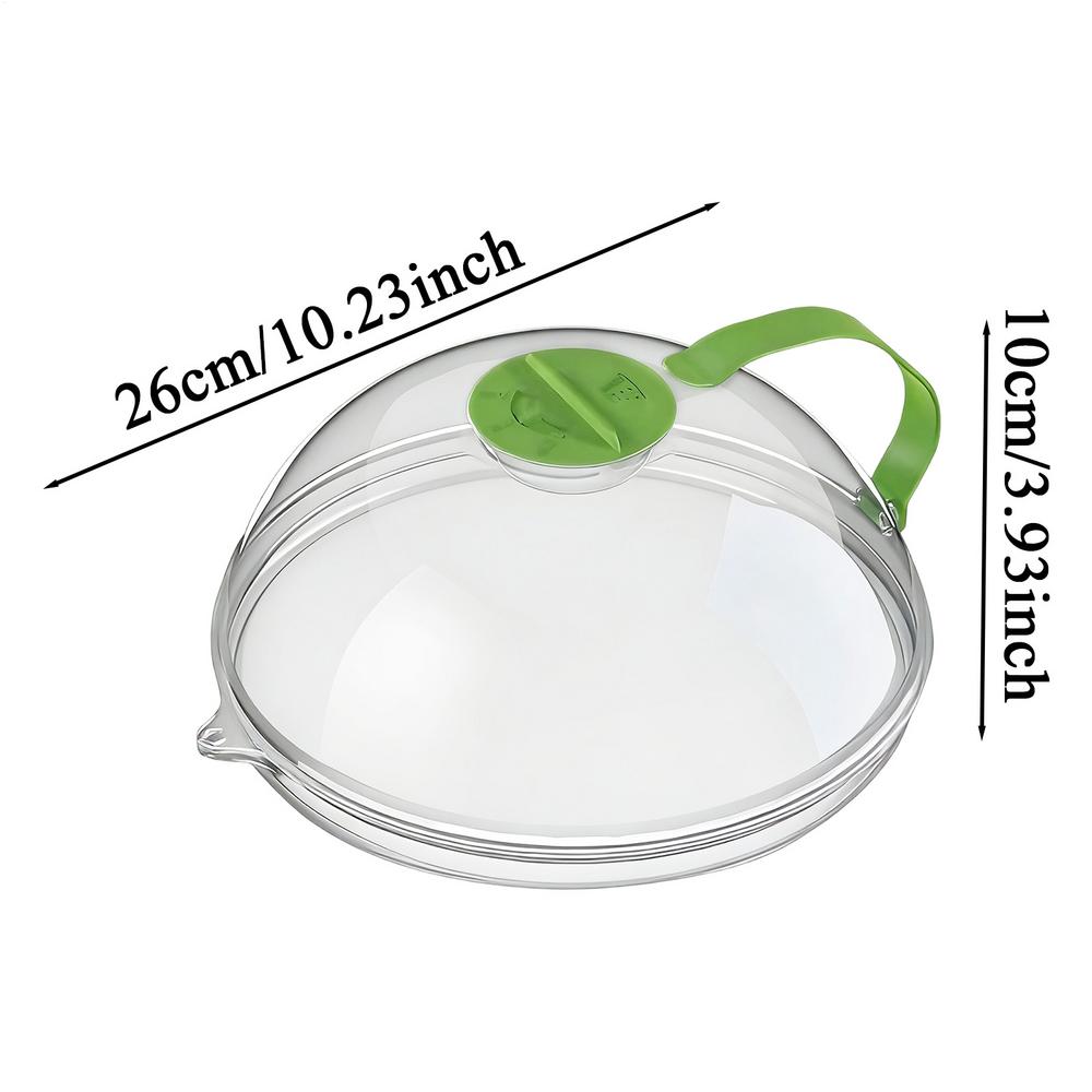 Microwave Splatter Cover Reusable Guard with Handle Heat-Resistant Microwave Cover for Food for Soup Sauces Leftovers Snacks зелёный
