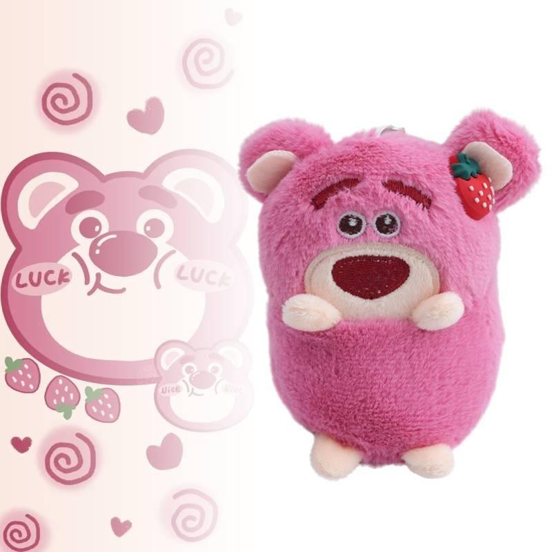 Uroczy Uroczy Pluszowy Króliczek Breloczek Miękki Pluszowy Zwierzątko Zawieszka do Torebki Różowy