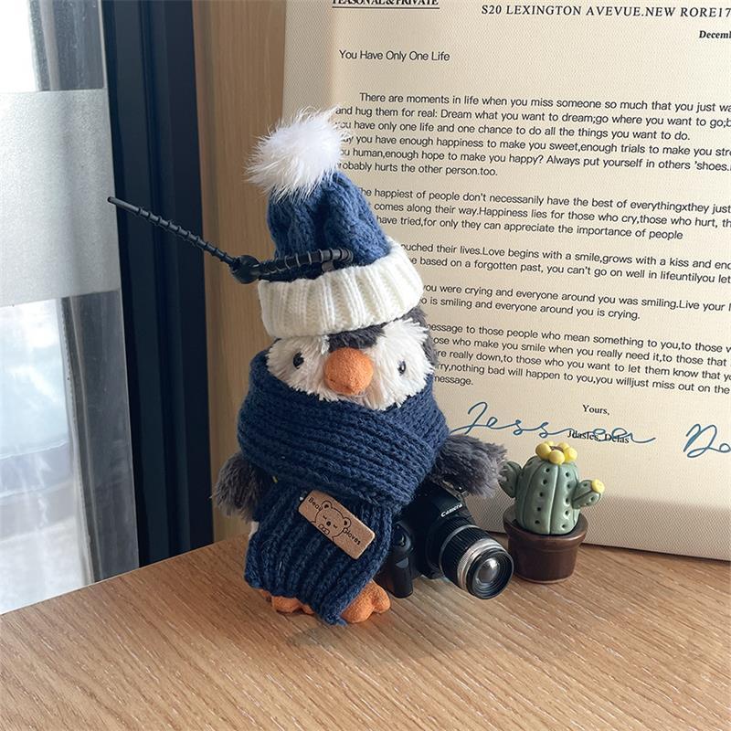 Dibujos Animados Lindo Pingüino Peluche Muñeca Juguetes Llavero Colgante Bolsa Adornos Colgantes Amuleto Mochila Llavero Femenino Regalo de Navidad Cumpleaños