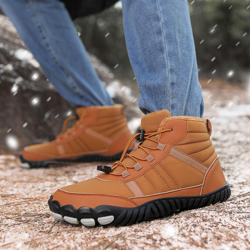 Winter Snow Boots Women's Plush Cotton Shoes Men High-top Short Boots Warm Hiking Shoes Non-slip