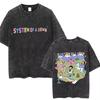 Hot Sale System of A Down Poster Graphic Print T-shirt Men Women Cotton Washed Vintage Short Sleeve Tees Male Rock Music Band Summer New Tee