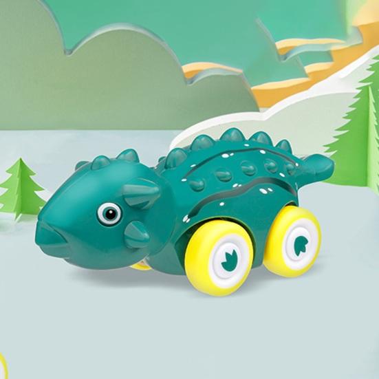 Pull Back Dinosaur Car Toys for Kids Cartoon Dino Figures Vehicle