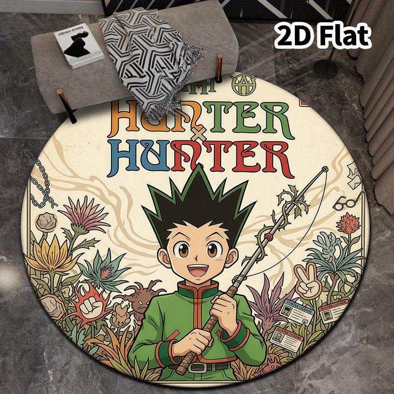 Hunter X Hunter Round Area Rug Carpet Rug For Living Room Bedroom Sofa Playroom Decor Nonslip Floor Mat